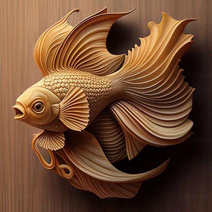 3D model Fantail fish (STL)